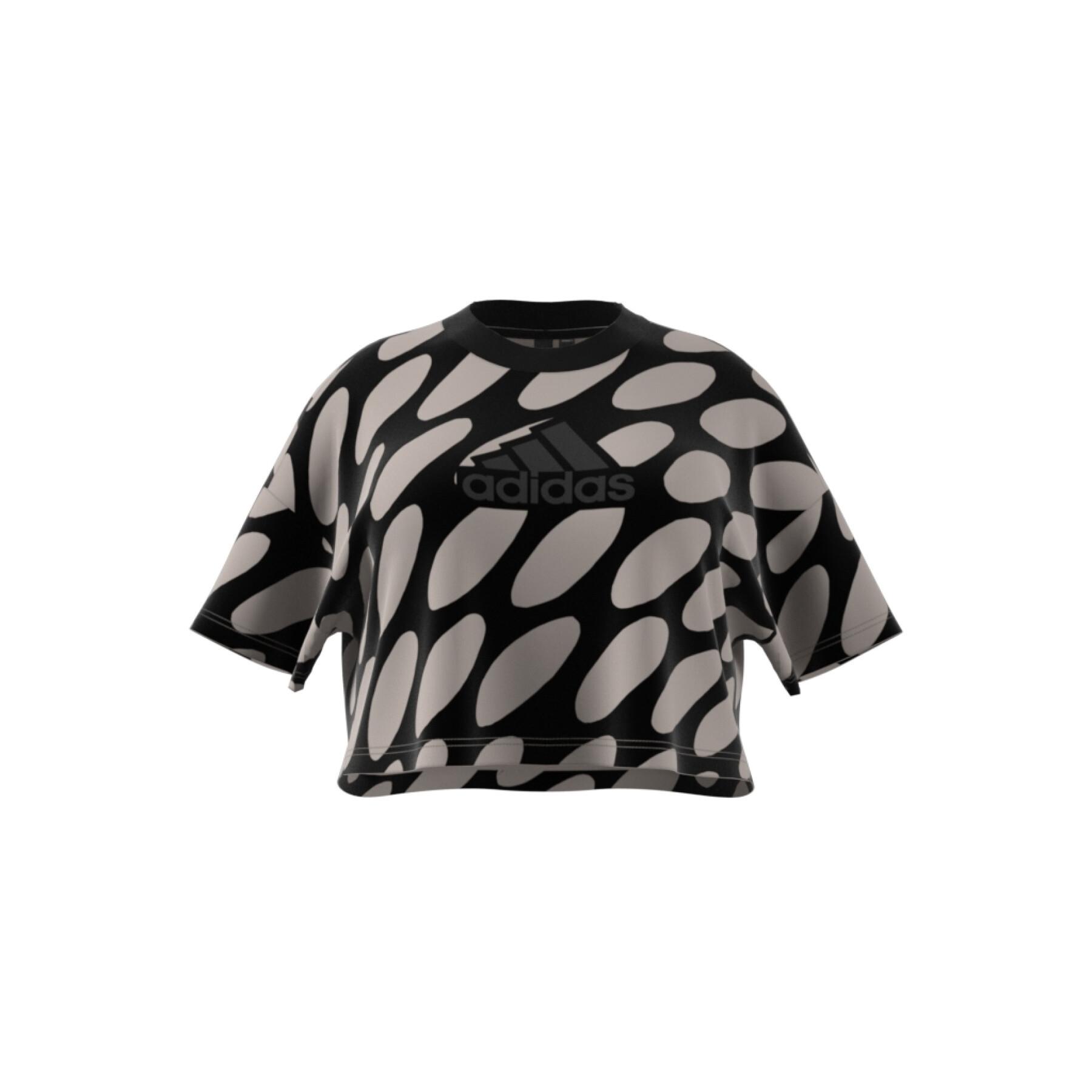 T-shirt donna adidas Marimekko Future Icone a 3 strisce (GT)