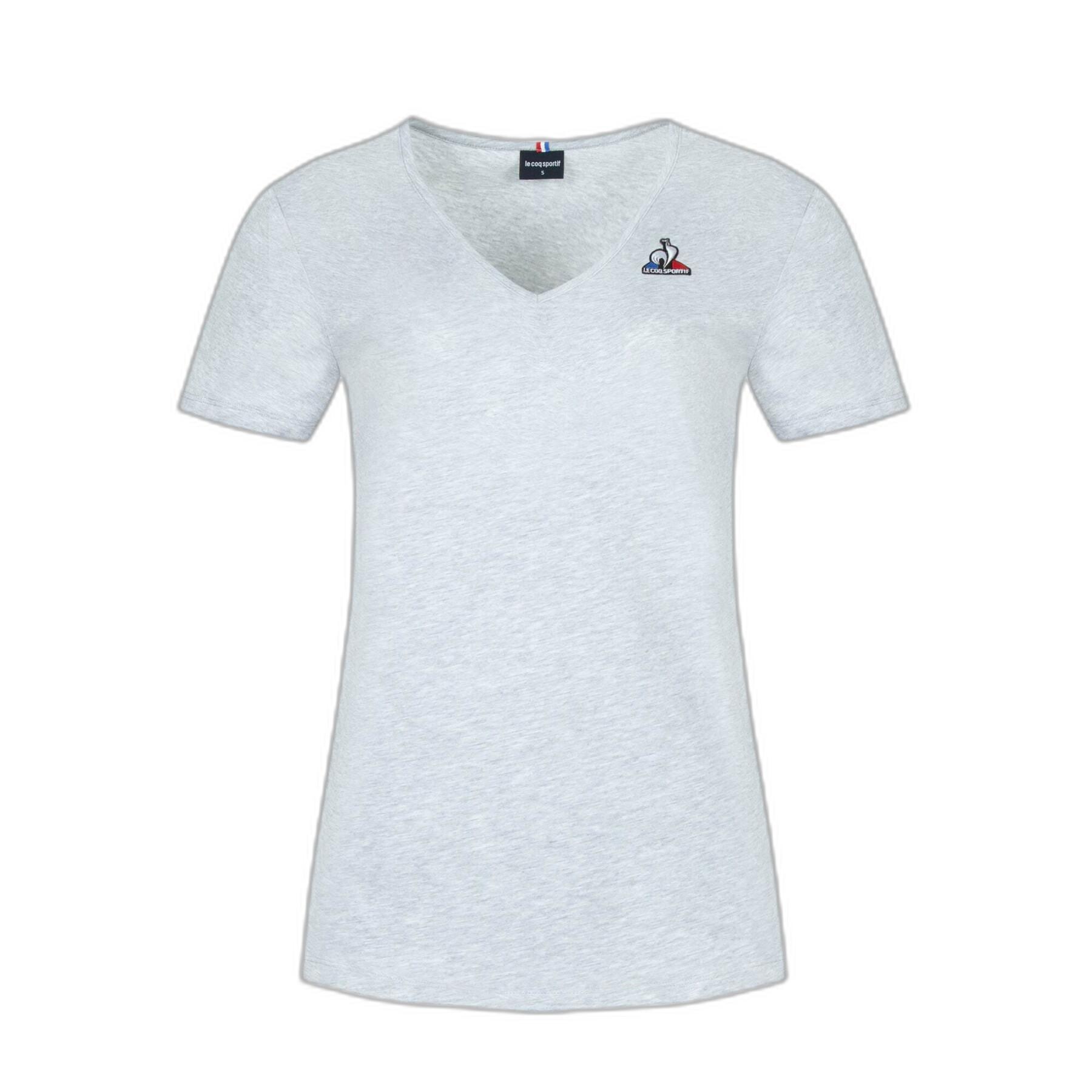 T-shirt donna a maniche corte con scollo a V Le Coq Sportif Ess N°2