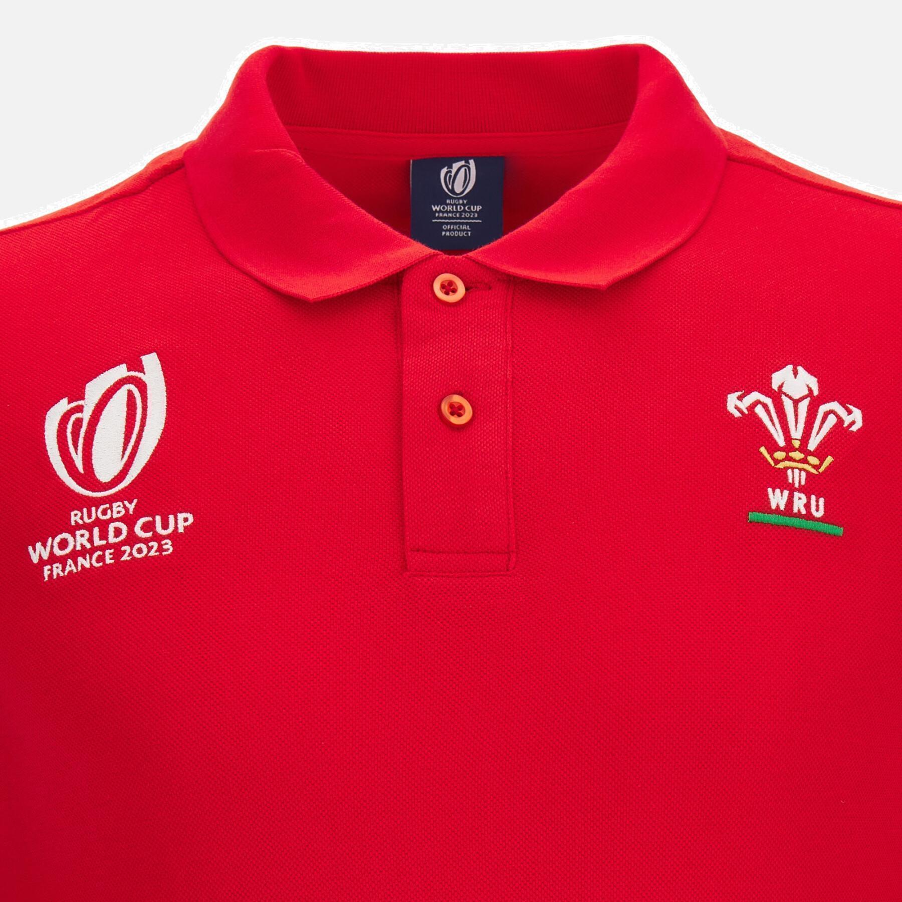 Polo per bambini Pays de Galles Rugby XV Merch RWC Country 2023