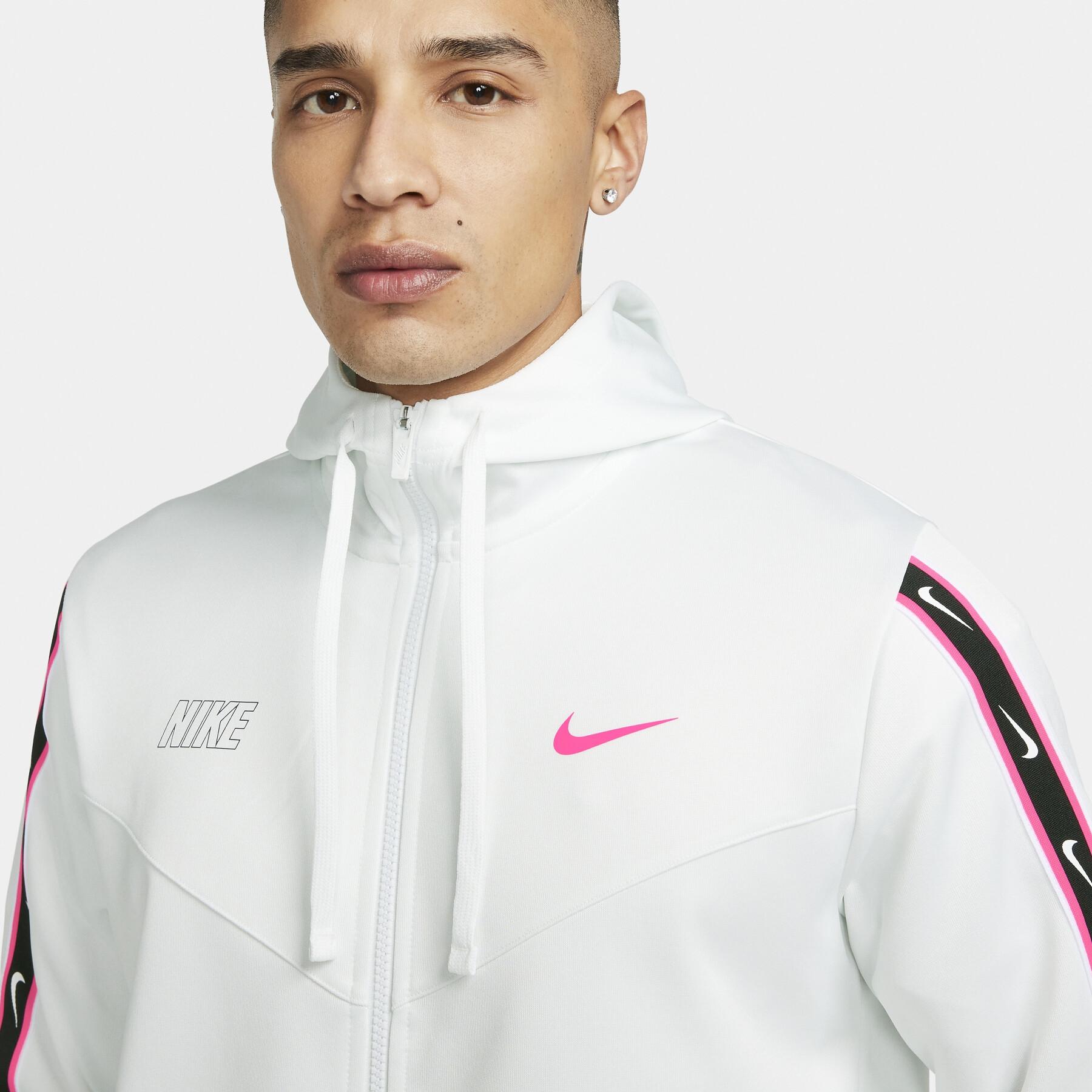 Sweatshirt felpa con cappuccio con zip integrale Nike Repeat PK