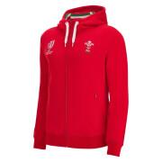 Sweatshirt con cappuccio e zip Pays de Galles Rugby XV Merch RWC Country. 2023